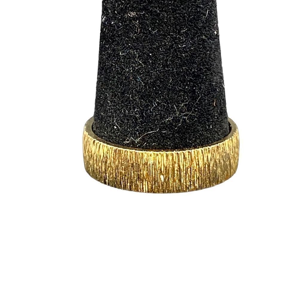Brass textured band tree bark pattern ring size 10
